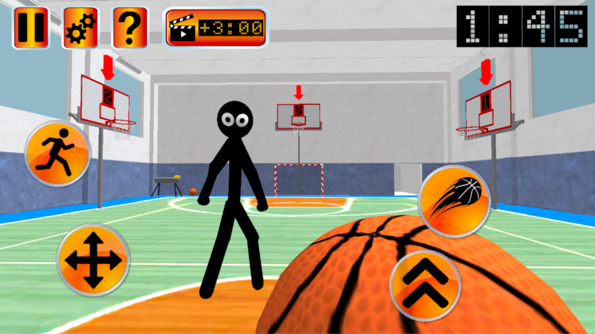 Stickman Teacher. Basketball Basics Game Screenshot