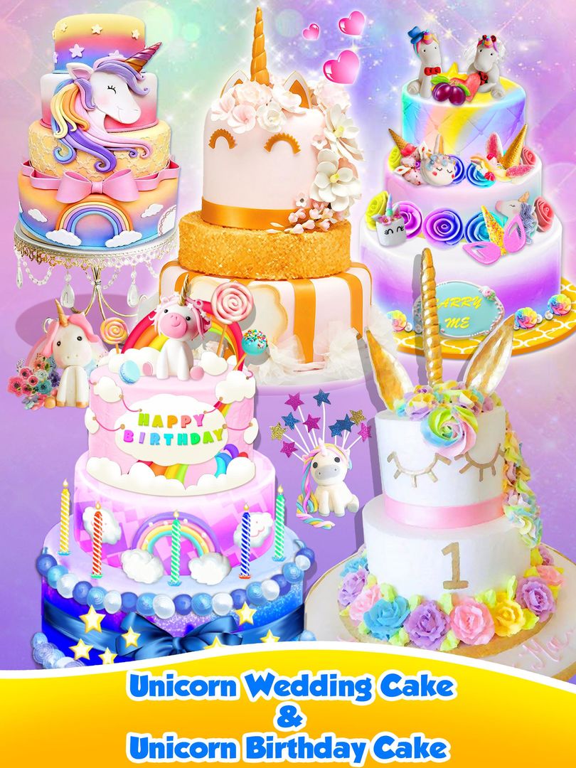Unicorn Food - Sweet Rainbow Cake Desserts Bakery遊戲截圖
