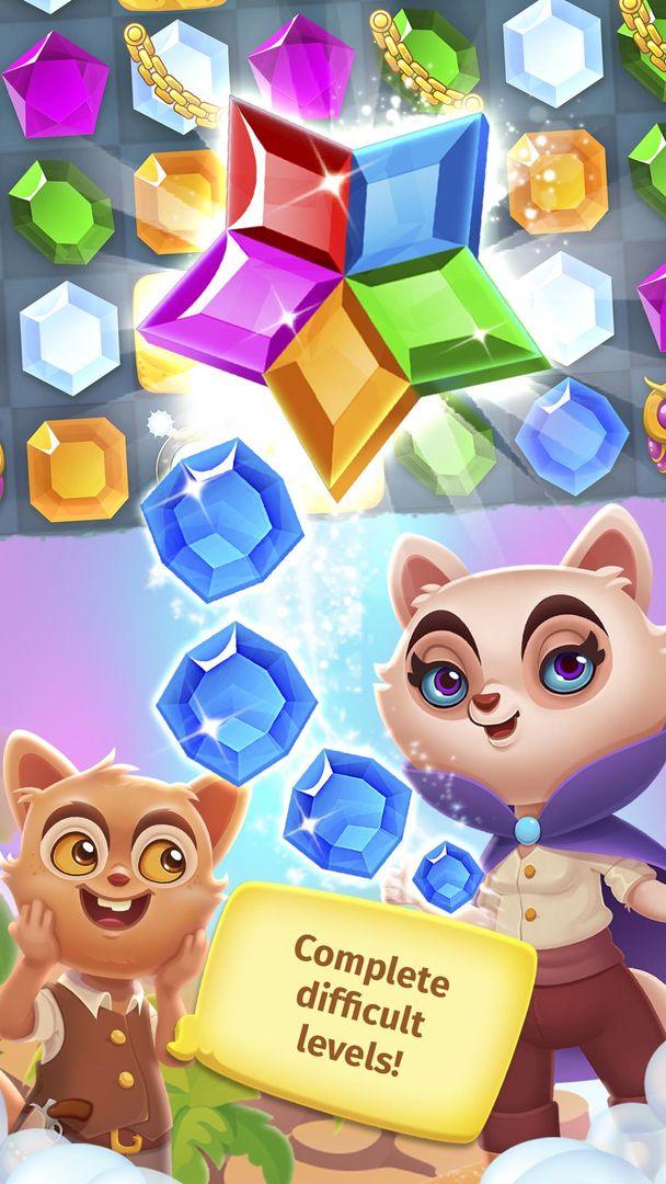 Treasure Hunters: free match3 gems 게임 스크린 샷