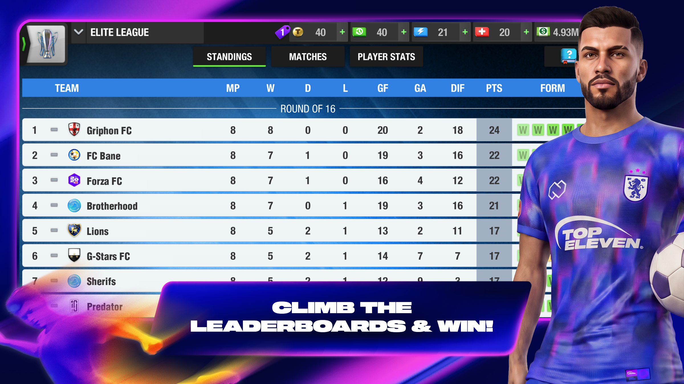 Top Eleven Be a Soccer Manager Game Screenshot