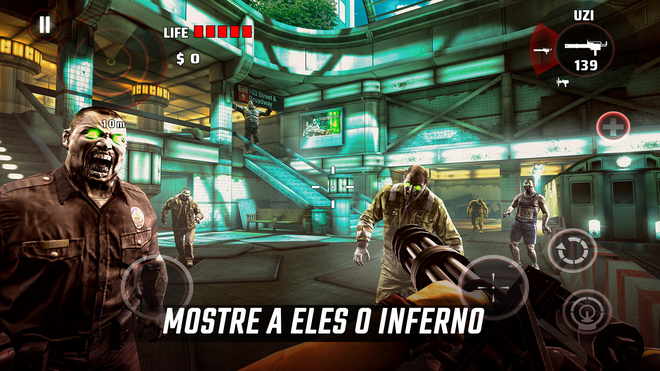 Captura de Tela do Jogo Dead Trigger: Tiroteio Zumbi