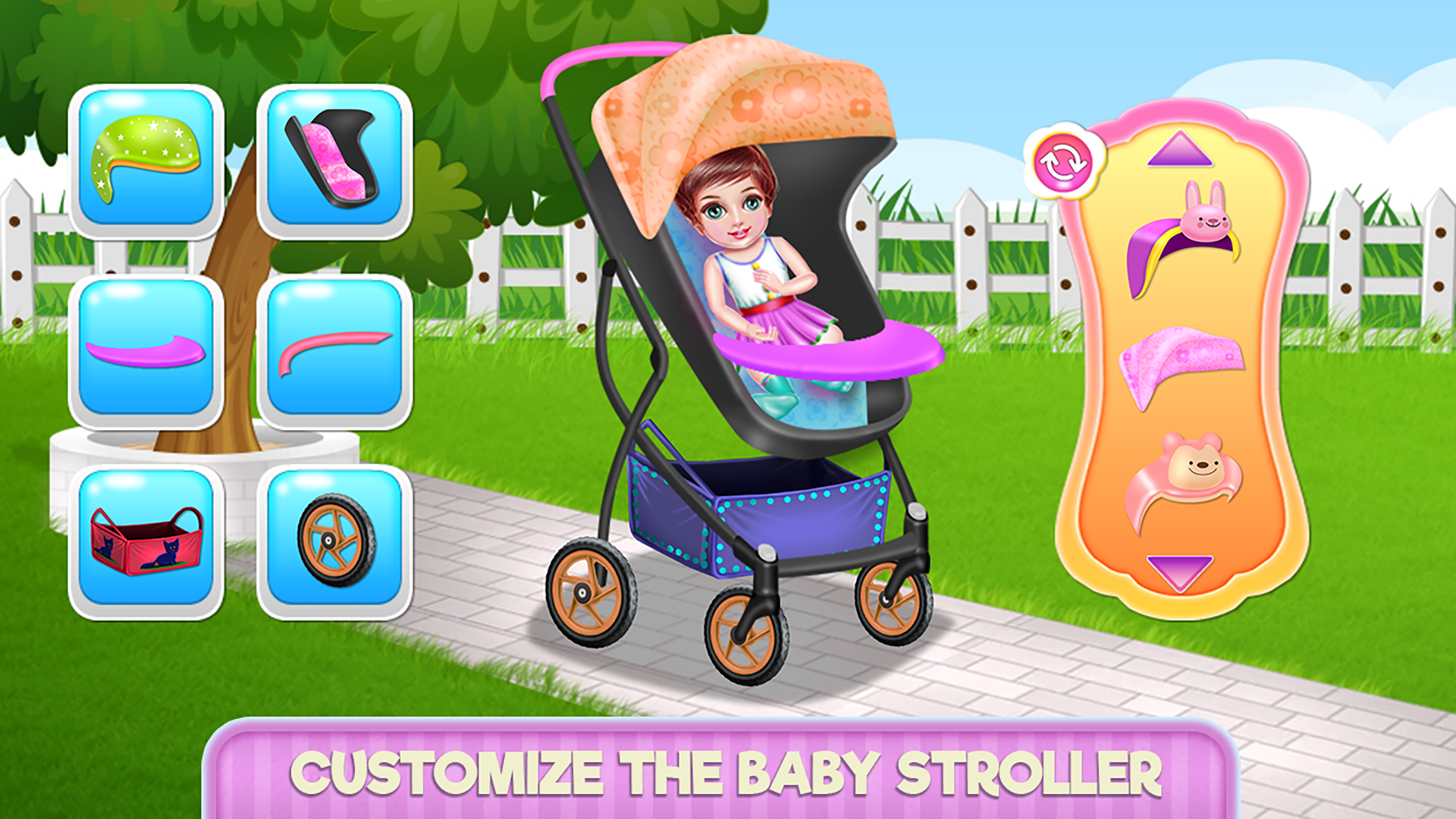 Create Your Baby Stroller Game Screenshot