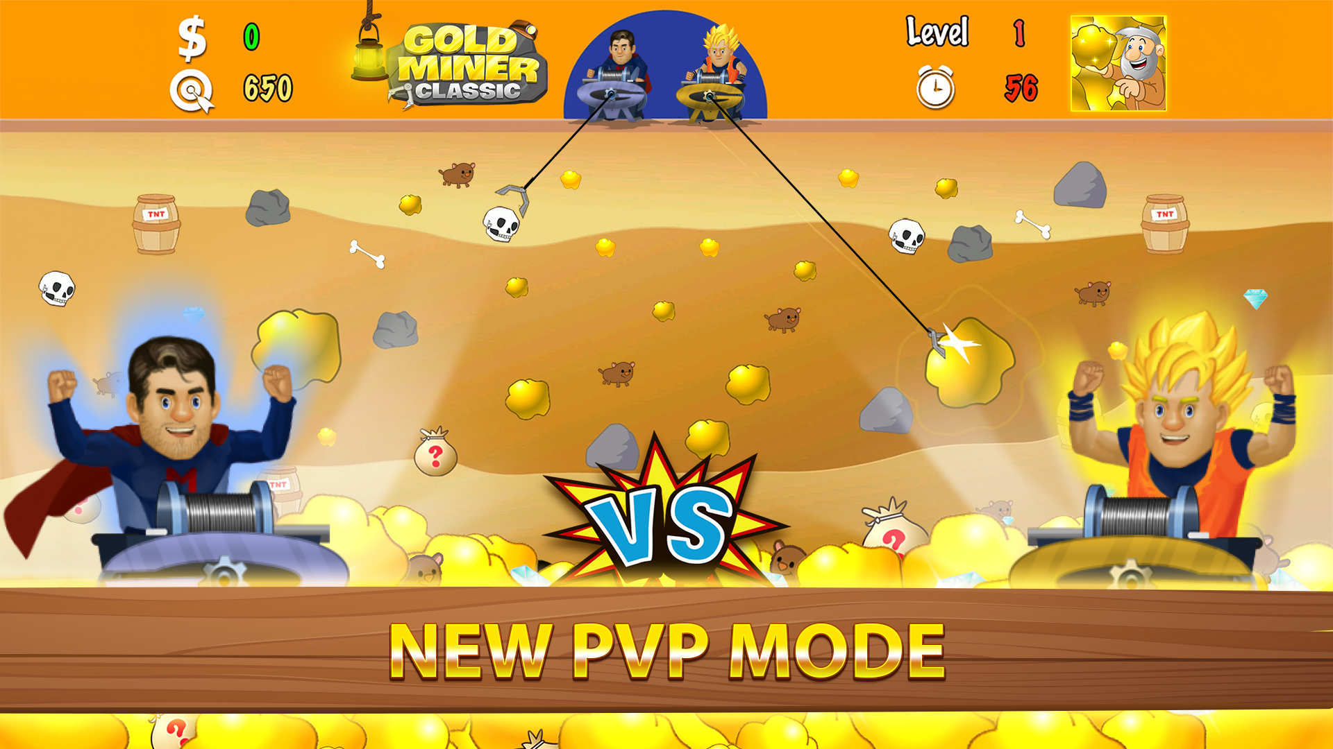 Gold Miner Classic: Gold Rush Game Screenshot