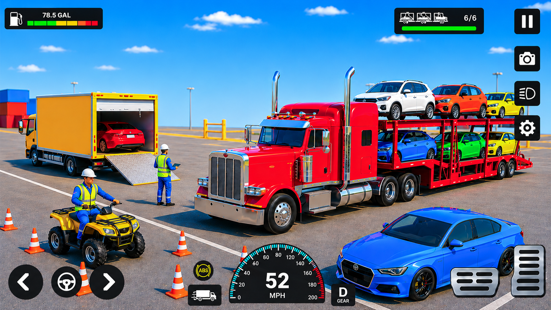 US Real Car Transporter Truck Game Screenshot