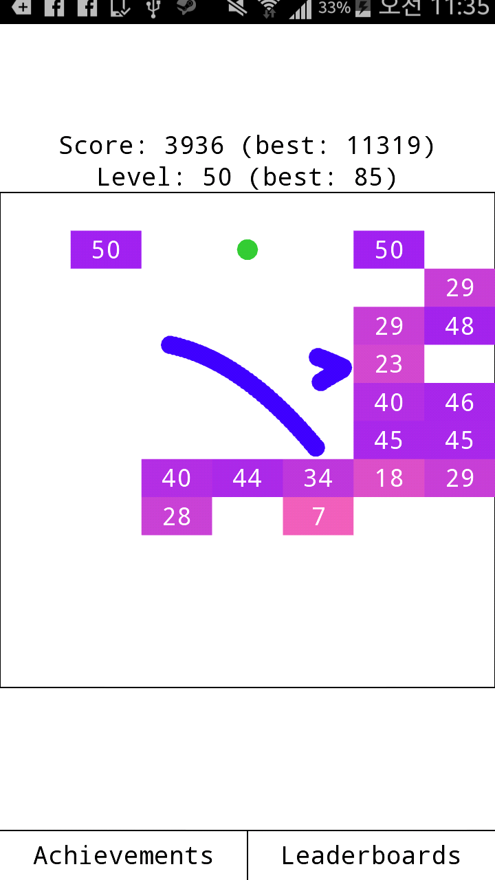 Cuplikan Layar Game Gravity Brick Breaker