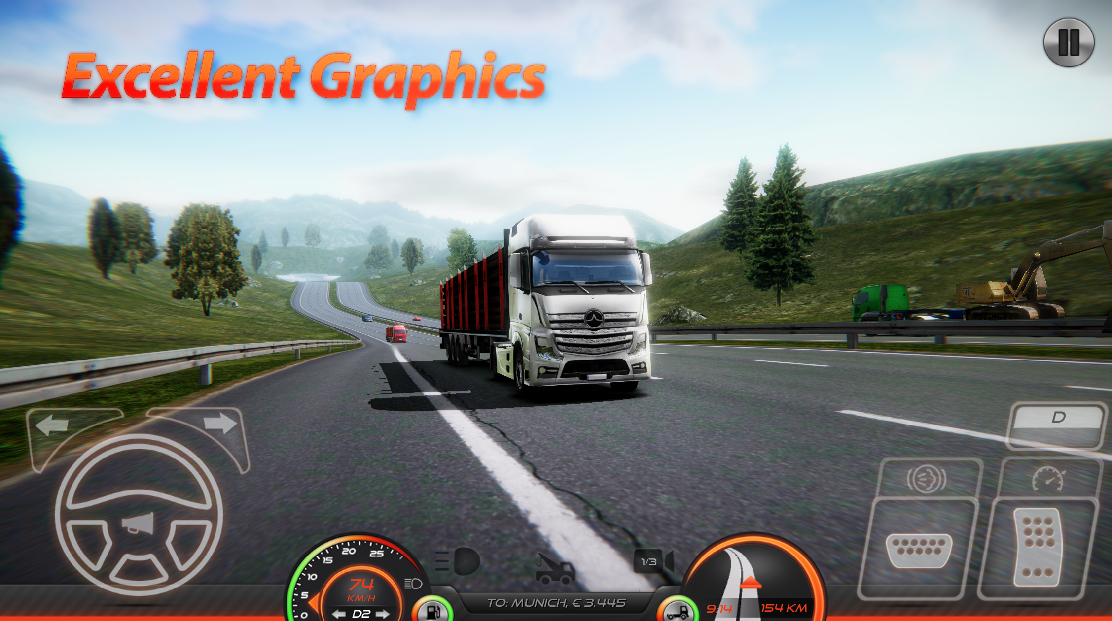 Screenshot 1 of Truck Simulator : Europe 2 0.62