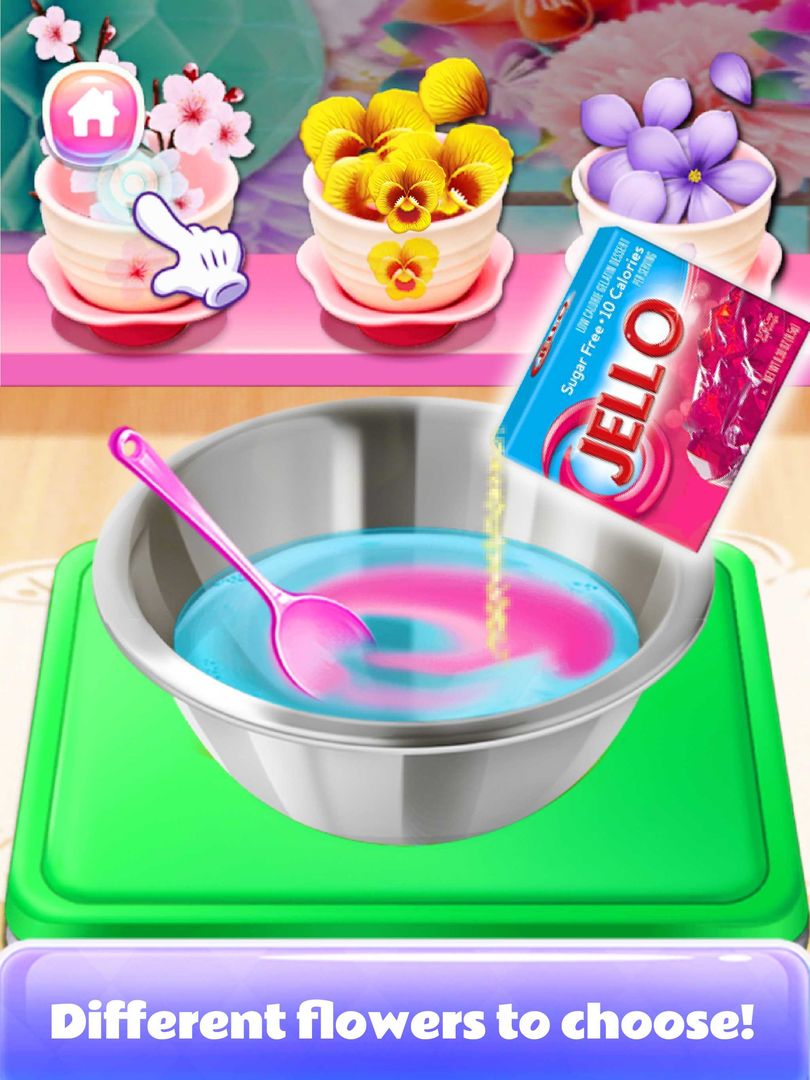Rainbow Unicorn Cherry Blossom Jello - Girl Games 게임 스크린 샷
