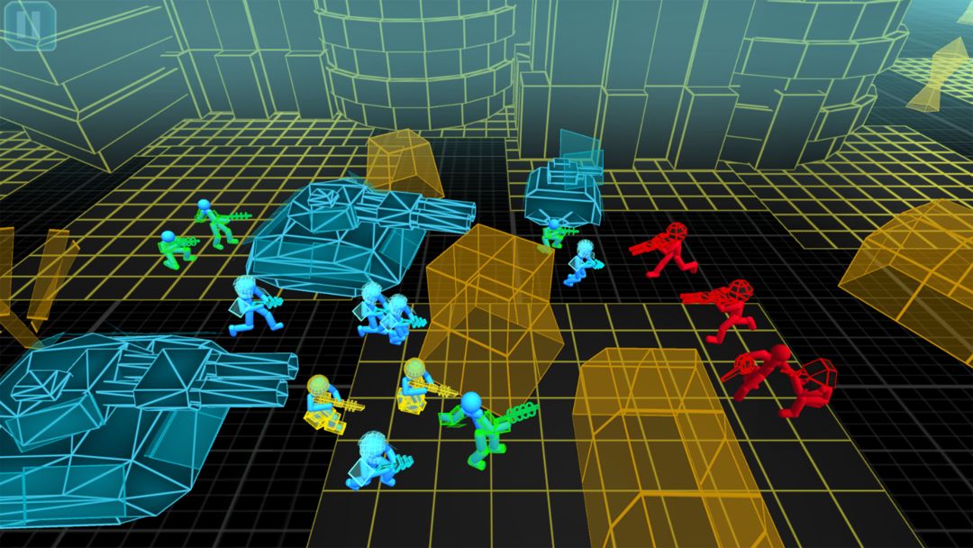 스틱크만  시뮬레이터 : 네온 탱크 전투 게임 스크린 샷