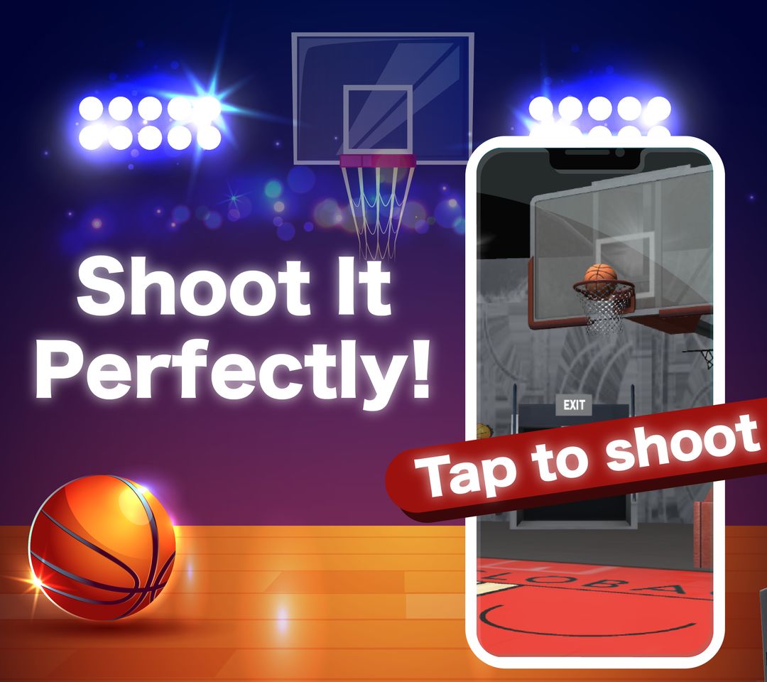 (JAPAN ONLY) Shooting the Ball - Basketball Game遊戲截圖