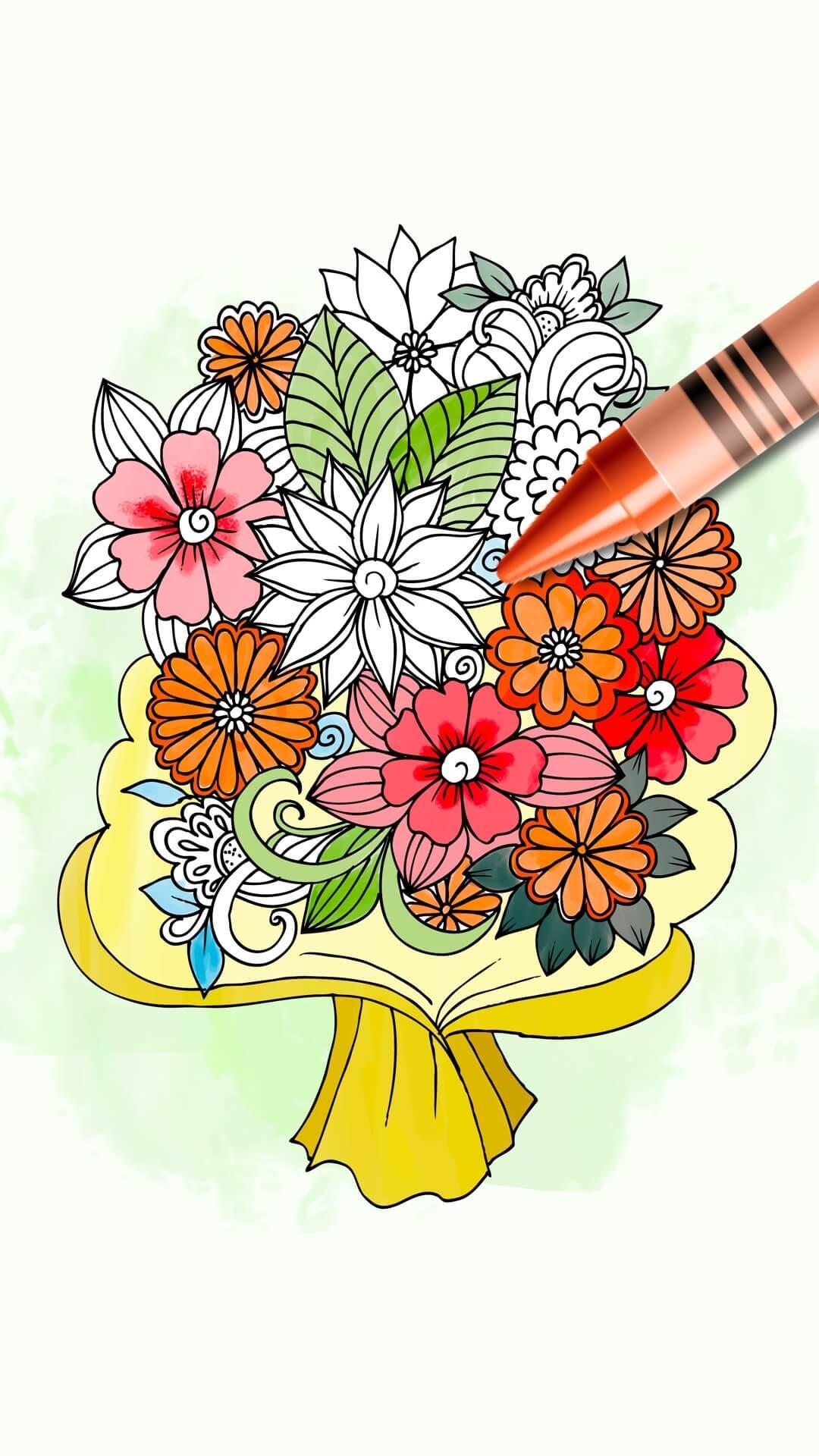 Flowers Coloring Books Game Screenshot