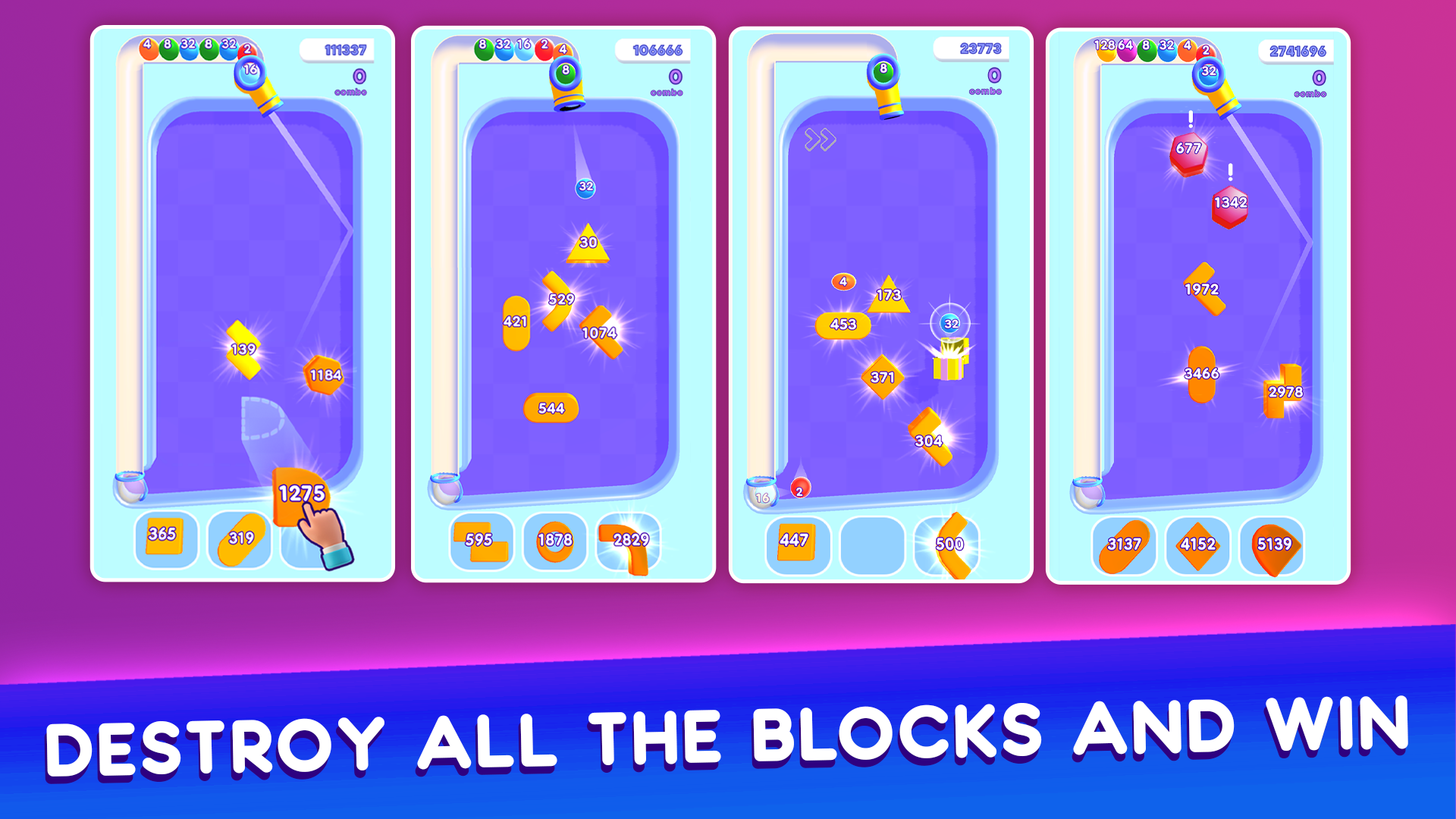 2048 Destruction Balls ゲームのスクリーンショット