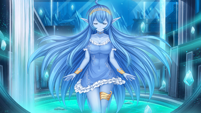 Unique interesting beautiful powerful well adorned magical fantasy anime  video game RPG female character with a colorful vibrant prismatic gem jewel  earthy bright crystalline theme, inspiration, and design, personification  of the CRYSTALLINE