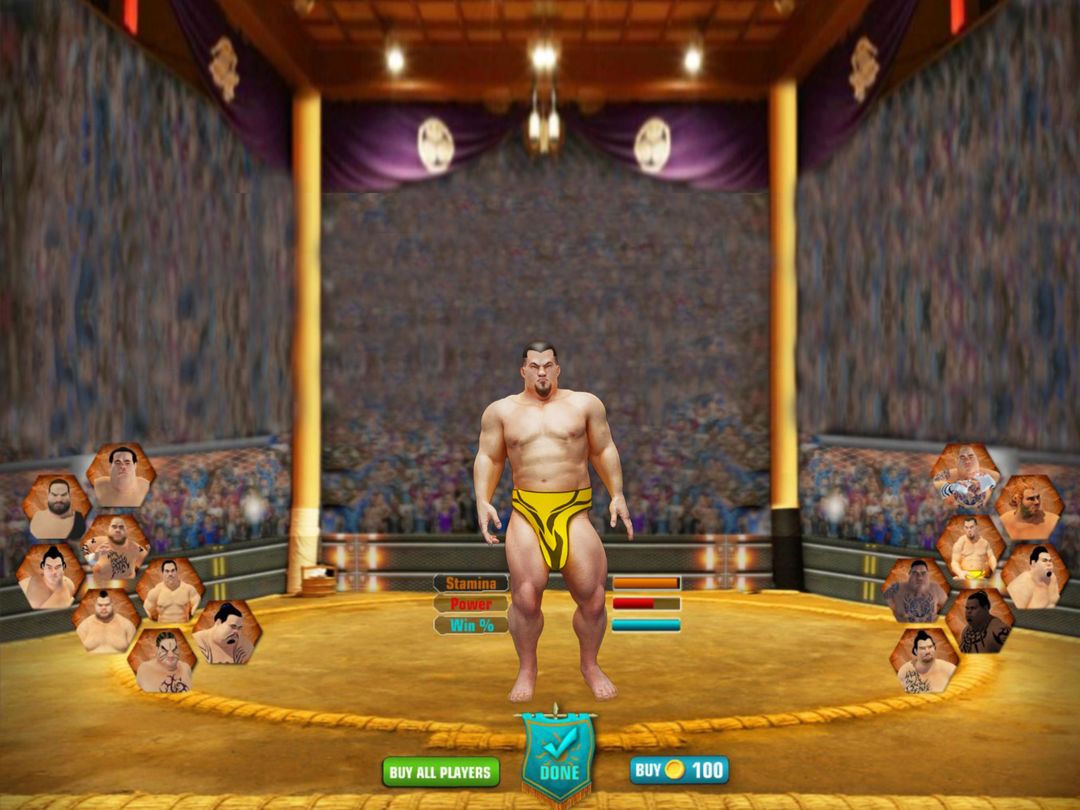 相撲明星摔跤2018：世界Sumotori戰鬥遊戲截圖