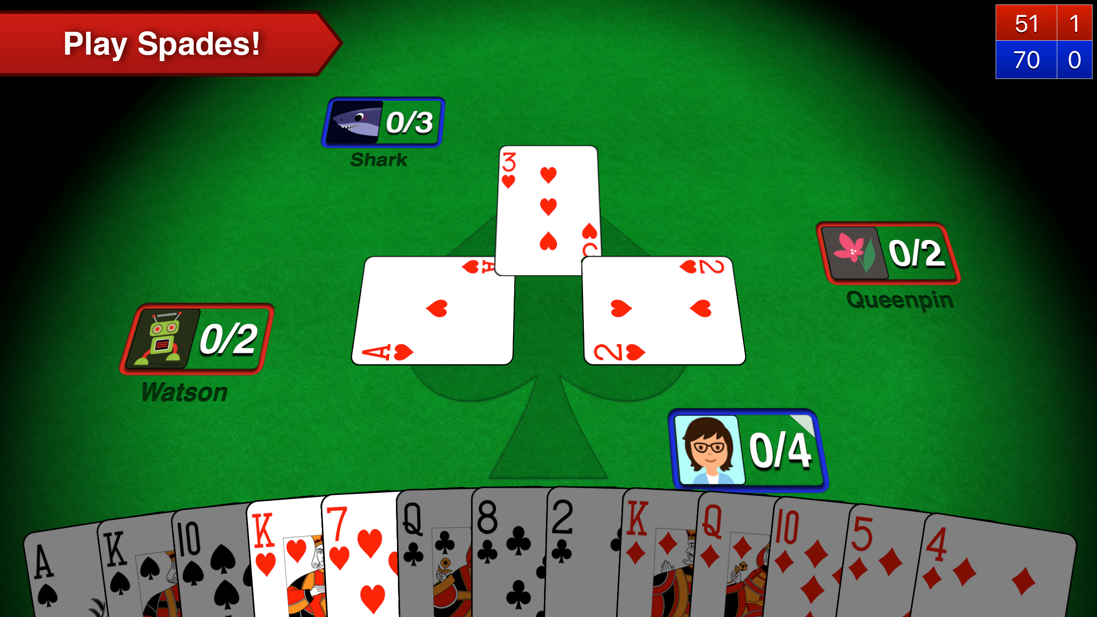 Spades + Card Game Online Game Screenshot