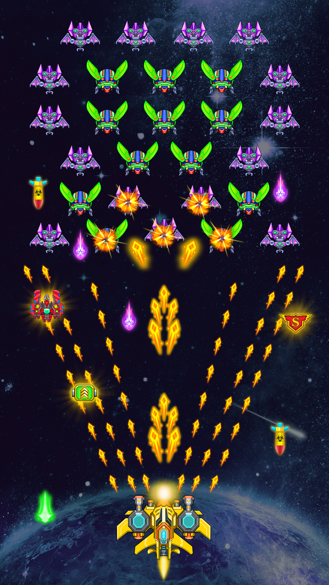 Screenshot 1 of Galaxy Attack- အာကာသတိုက်ပွဲ 1.0.7