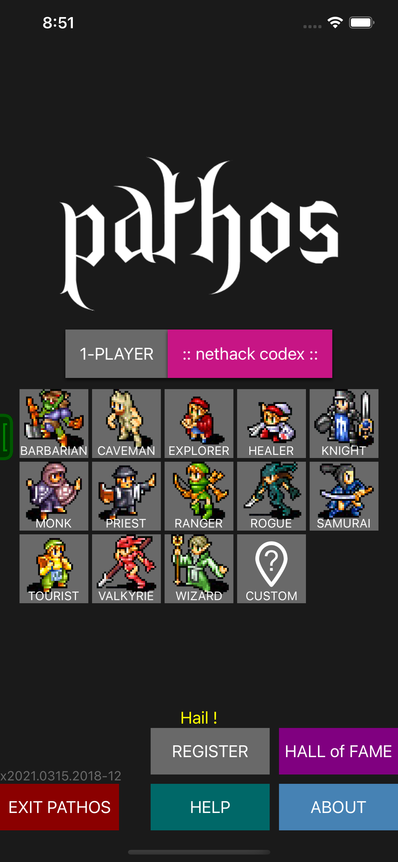 Screenshot 1 of Patos: Nethack Codex 7.2