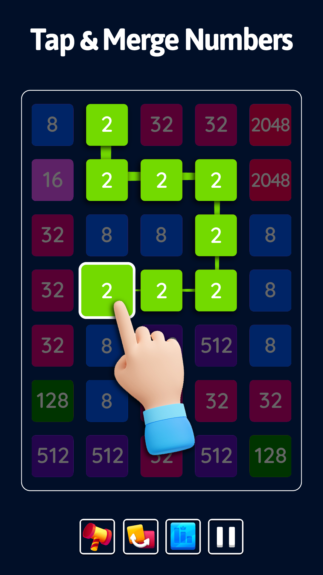 2048 Blast: Merge Numbers 2248 Game Screenshot