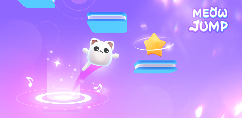 Banner of Meow Jump：Cats & Dancing Tiles 