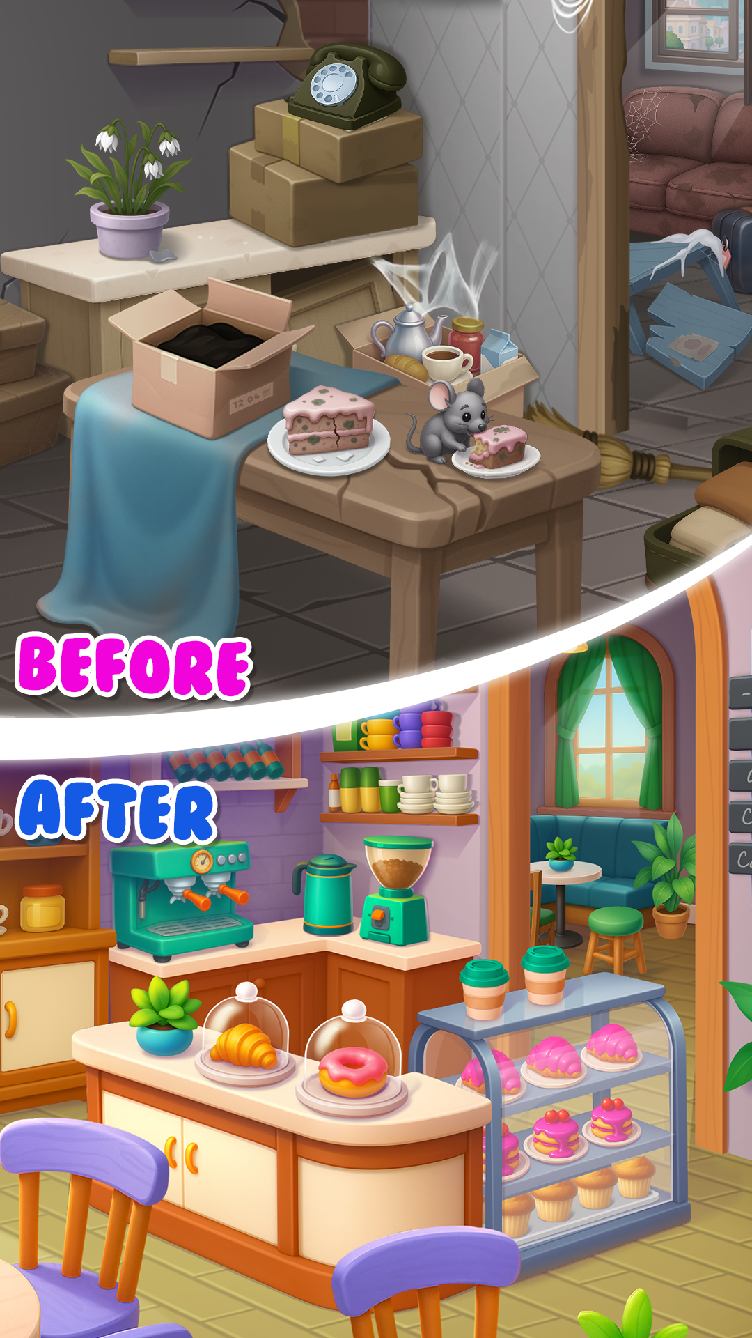 Merge & Cook: Cooking Makeover Game Screenshot