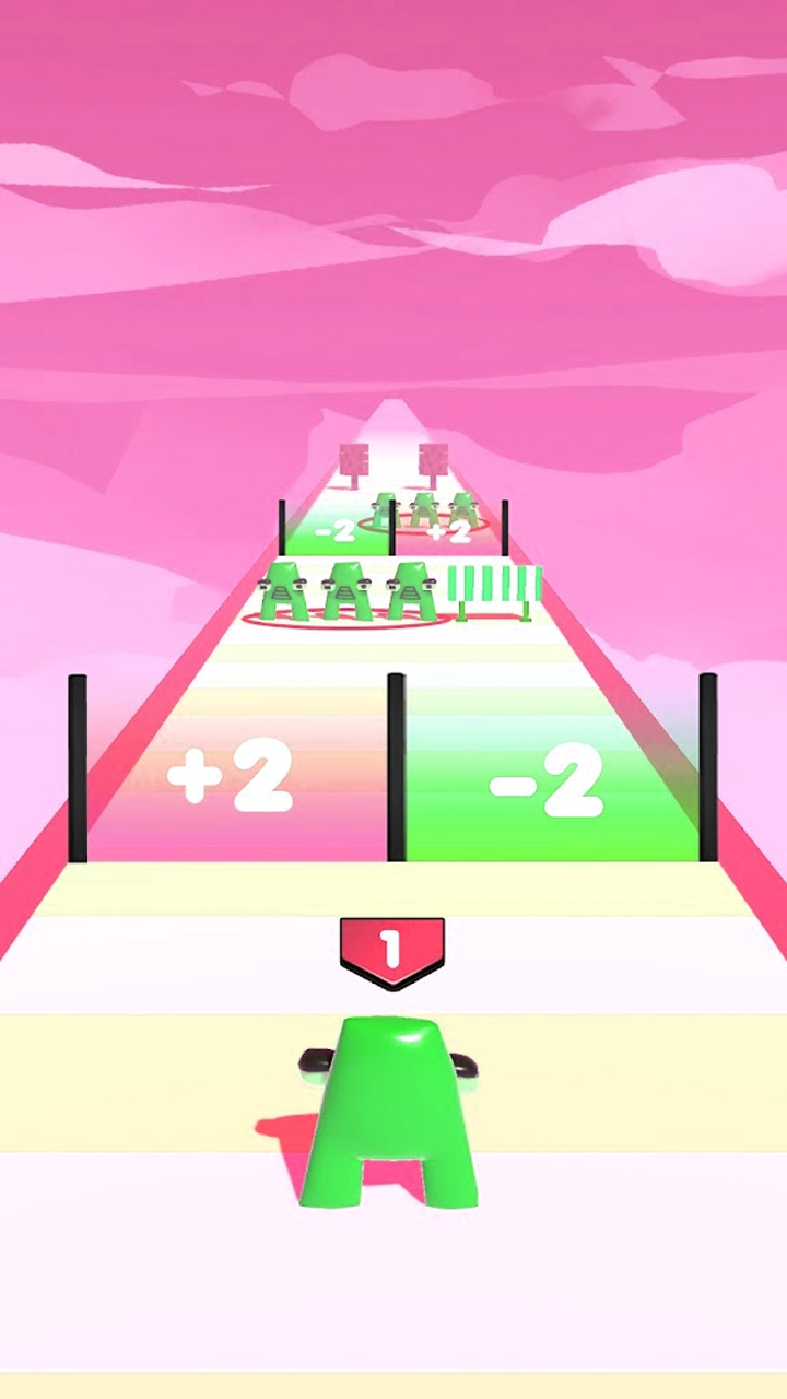 Merge Monster Alphabet Game 3D Game Screenshot