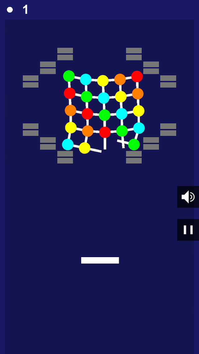 Physics Brick Breaker Game Screenshot