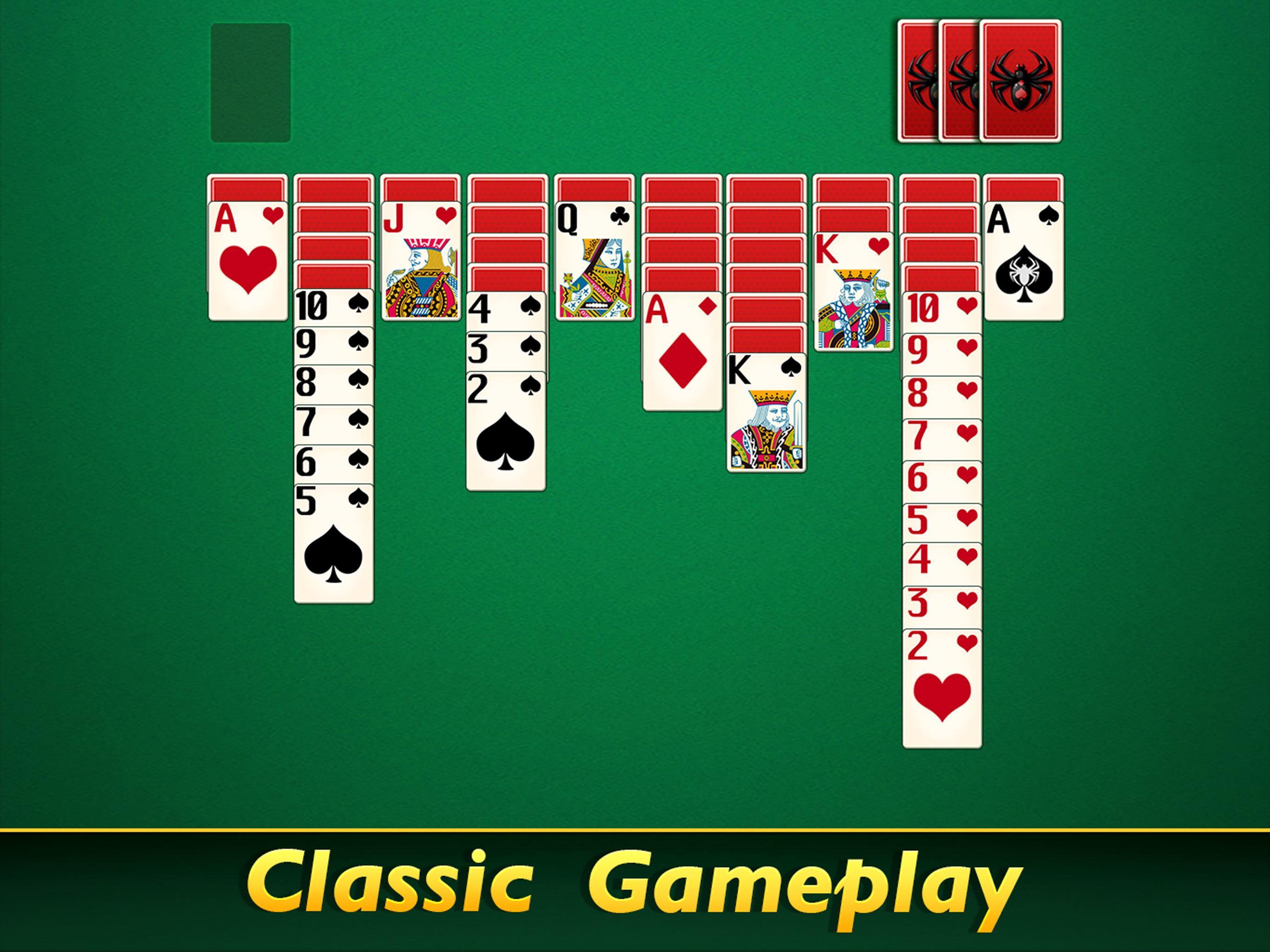 Spider Solitaire Game Screenshot