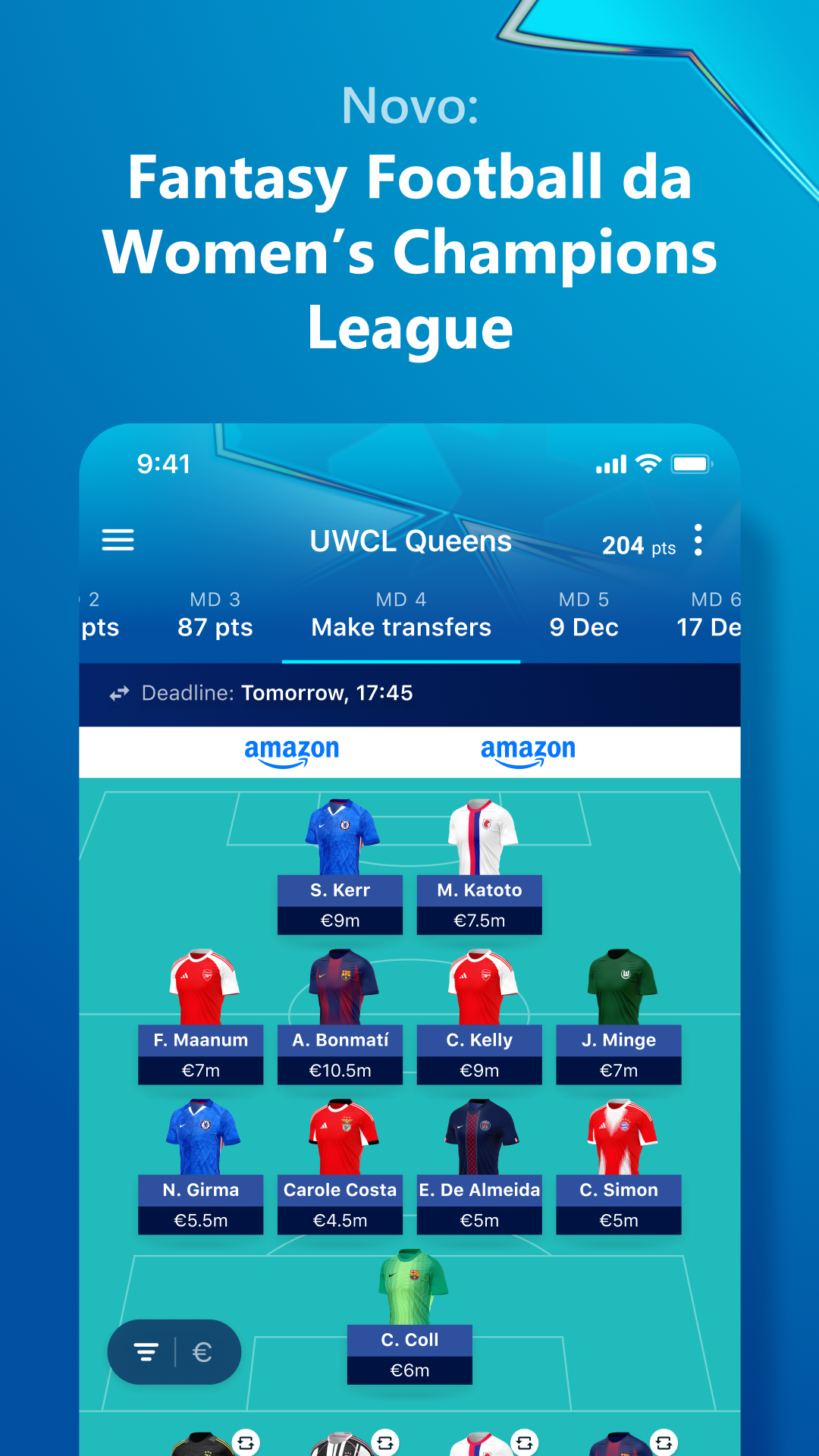 Captura de Tela do Jogo UEFA Gaming: Fantasy Football