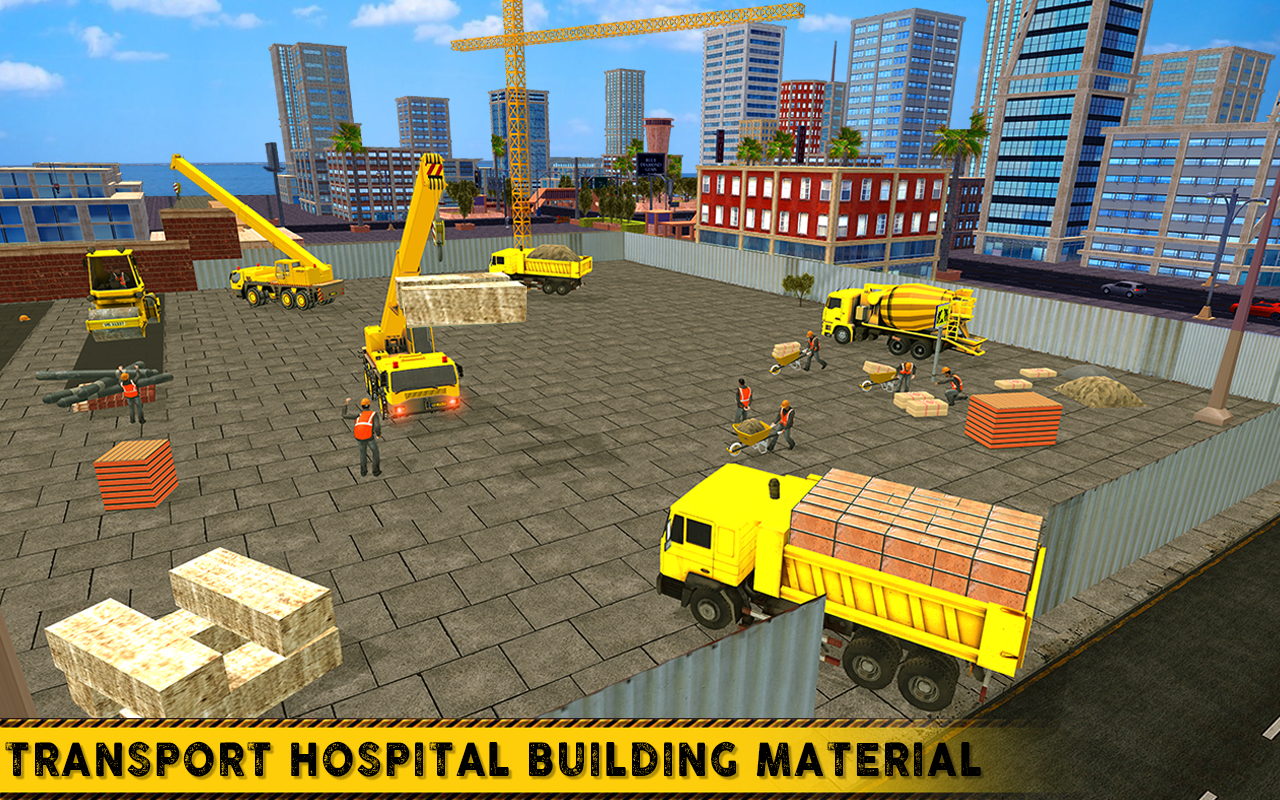 都市の病院の建物の建設の建物のゲームのキャプチャ
