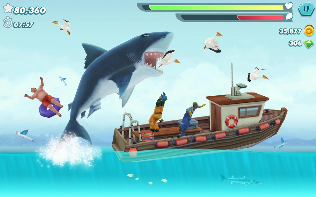 헝그리 샤크 에볼루션: 최강 상어 먹방 서바이벌 게임 게임 스크린 샷