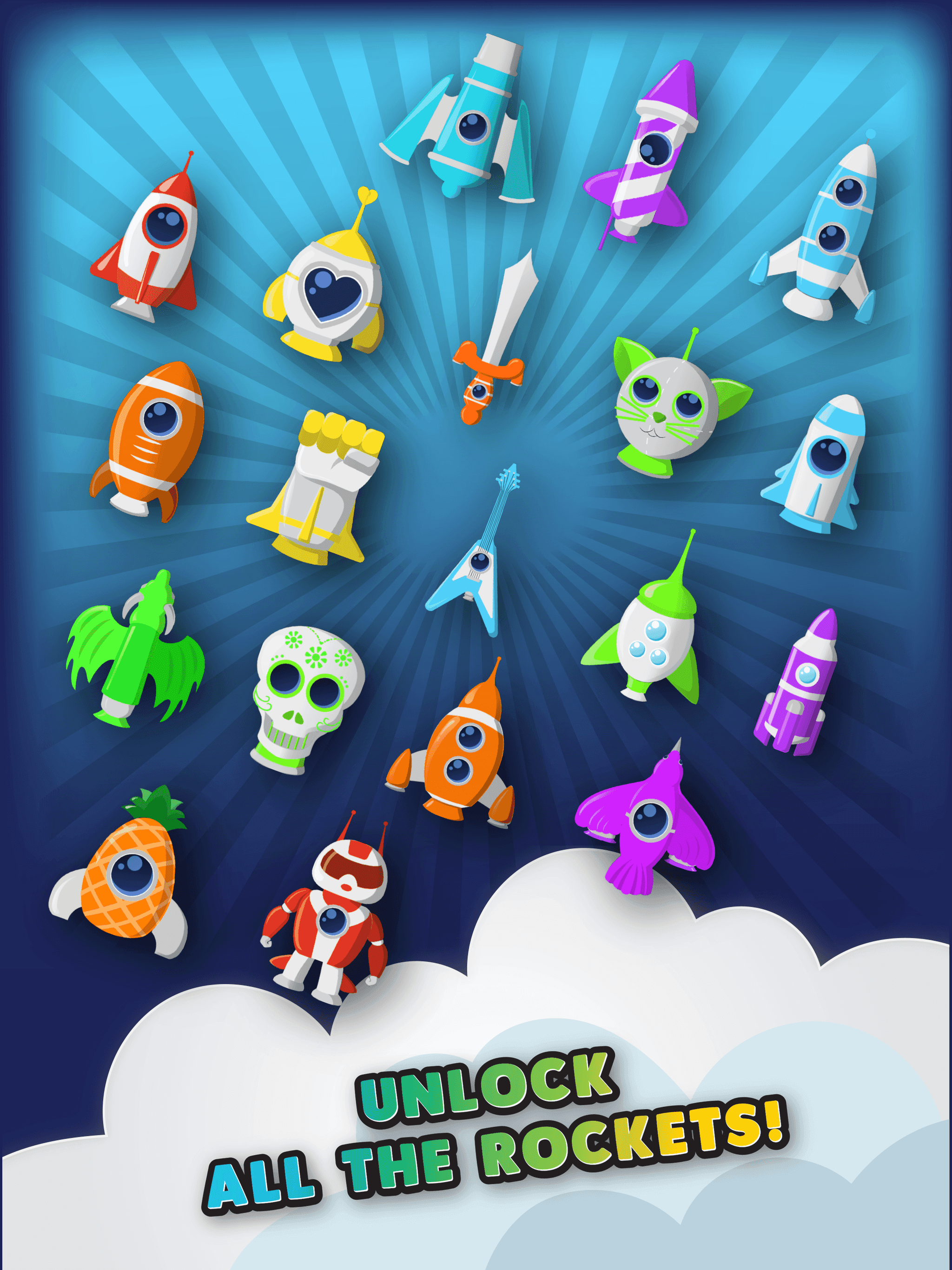 Rainbow Rocket Game Screenshot