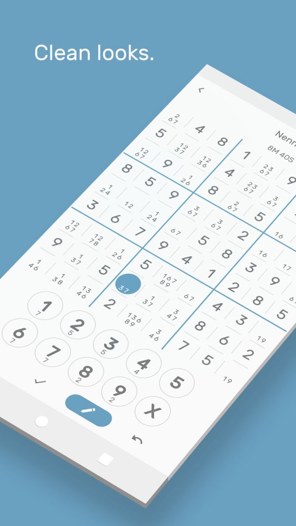 Sudoku - The Clean One screenshot game