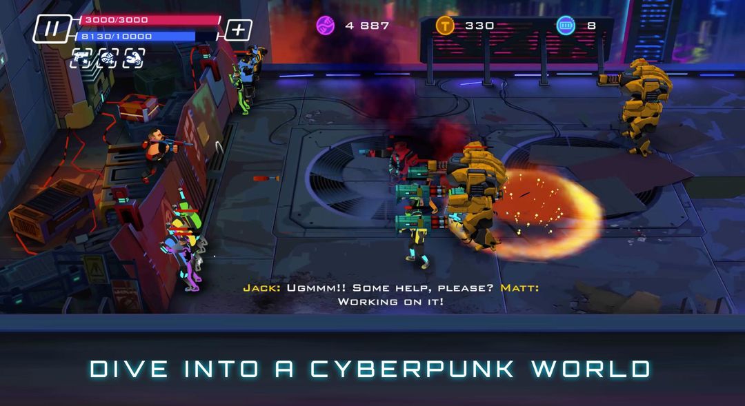 Uprising: Cyberpunk 3D Action Game 게임 스크린 샷
