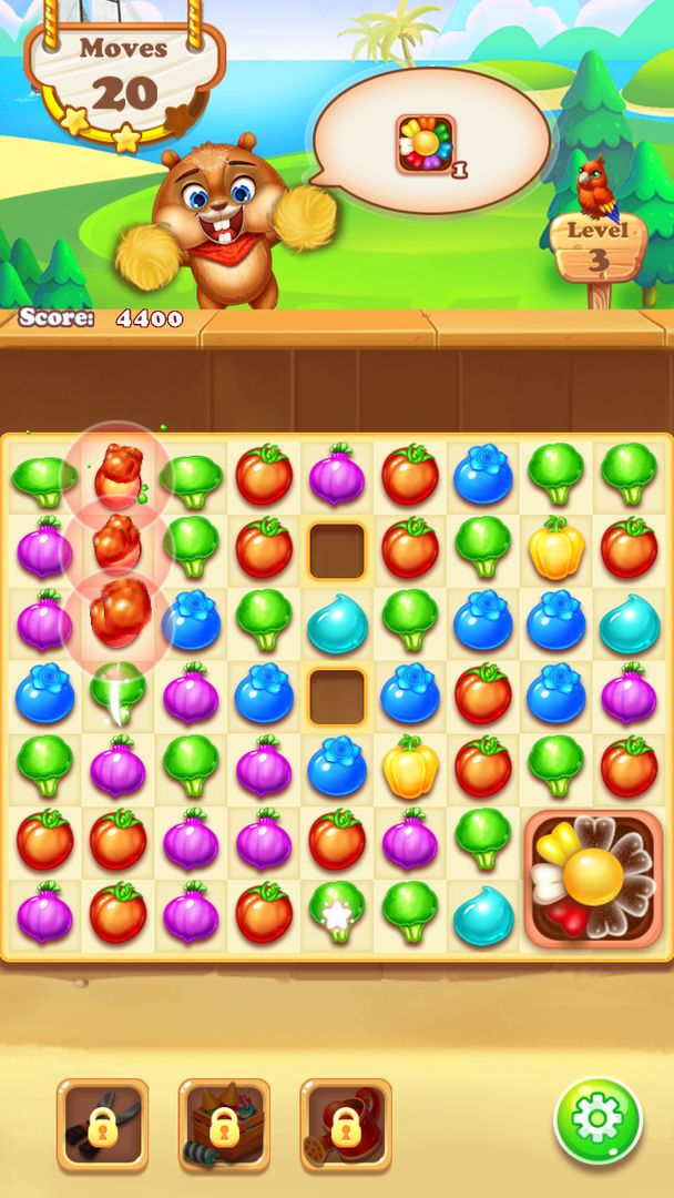 Match 3 Game: Chipmunk Farm Harvest screenshot game
