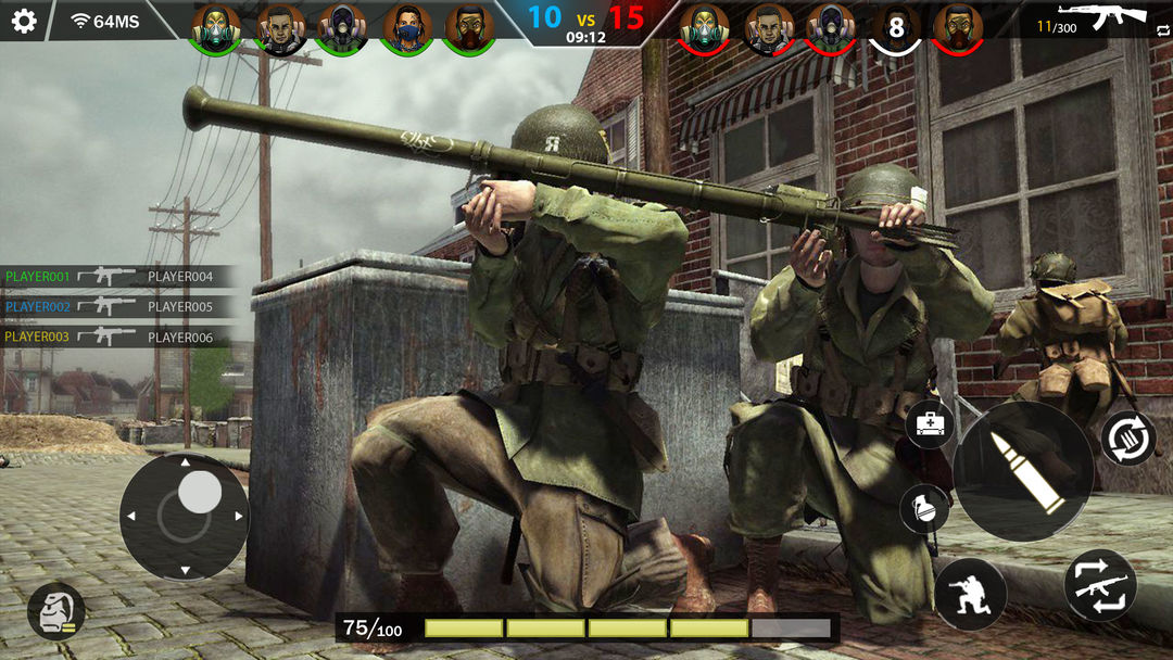 สงครามโลกครั้งที่ 2 เกม: เกมยิง FPS หลายคน ภาพหน้าจอเกม
