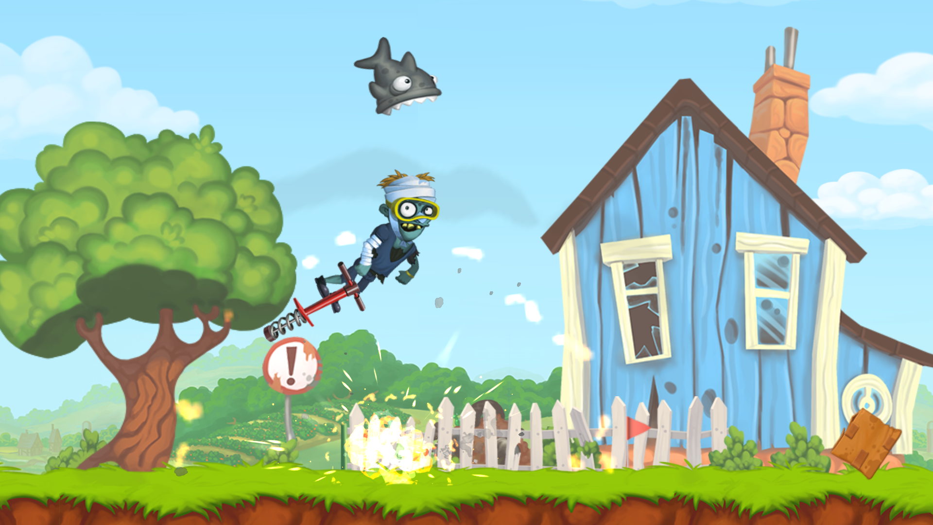 Zombie's Got a Pogo 遊戲截圖