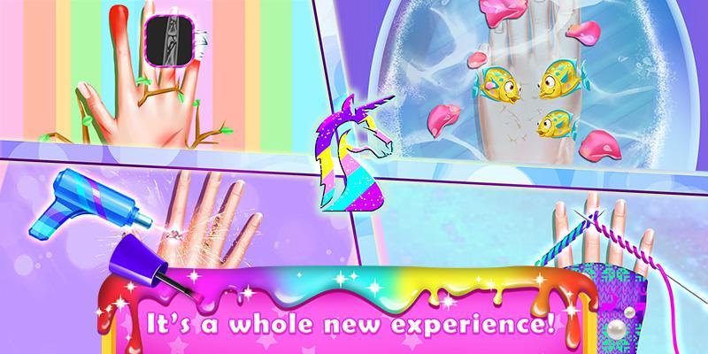 Скриншот игры Rainbow Unicorn Nail Beauty Ar