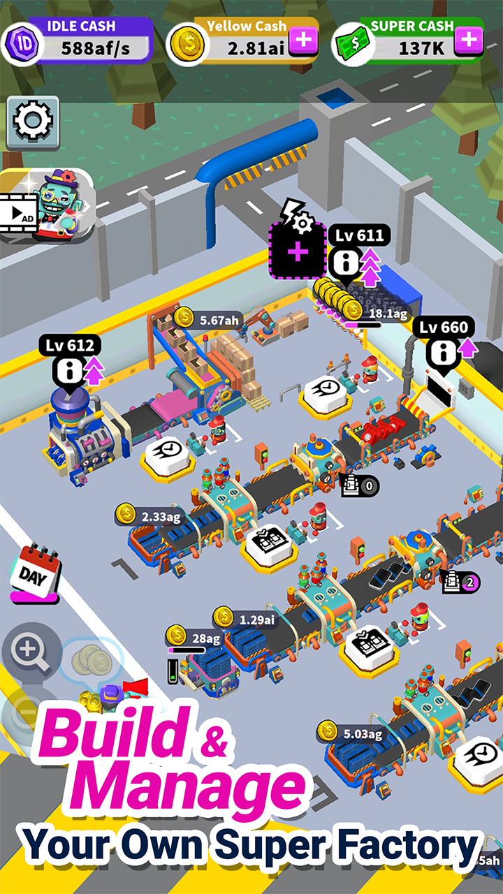 Idle Super Factory Game Screenshot