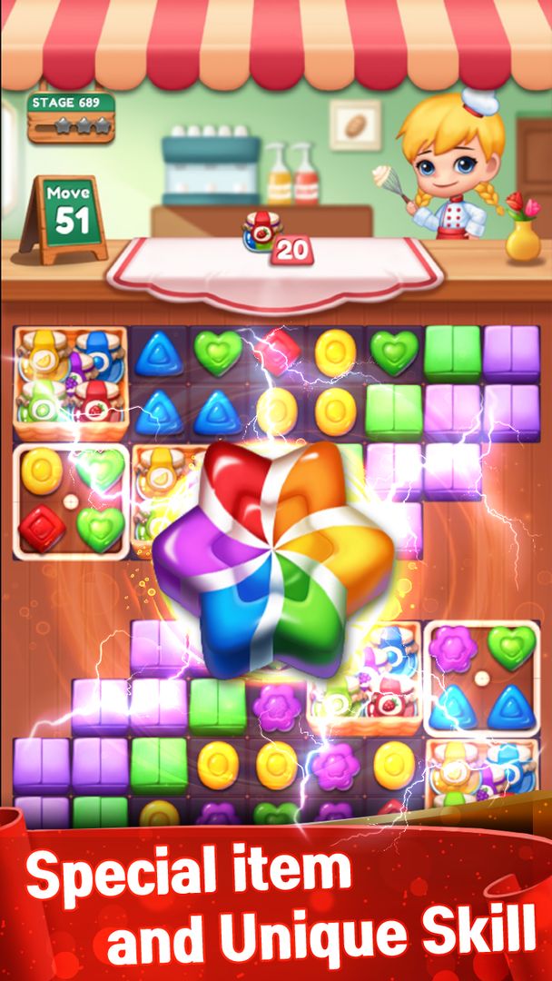 Sweet Candy POP : Match 3 Puzzle screenshot game