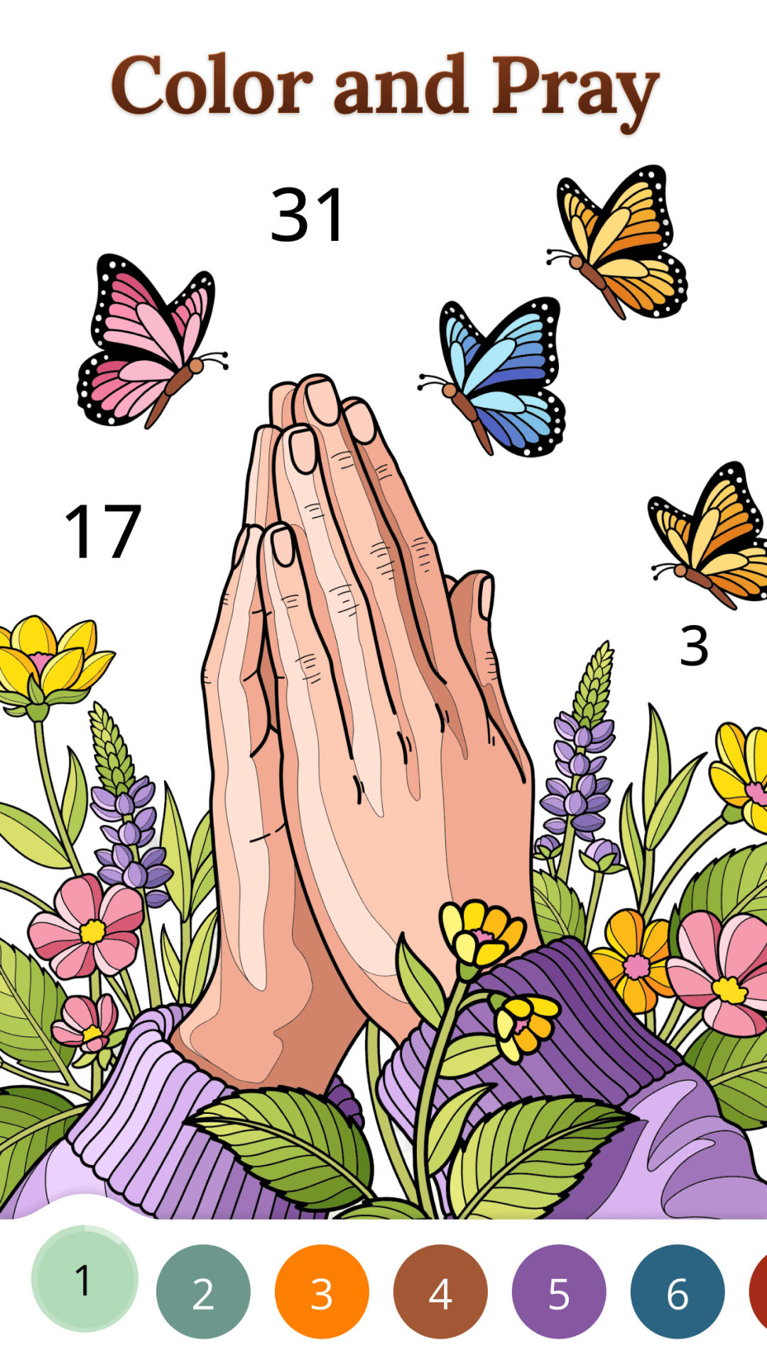 Скриншот игры Bible Coloring Paint By Number