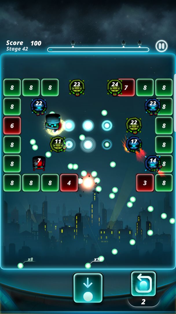 Screenshot of Bricks Breaker Balls: UFO
