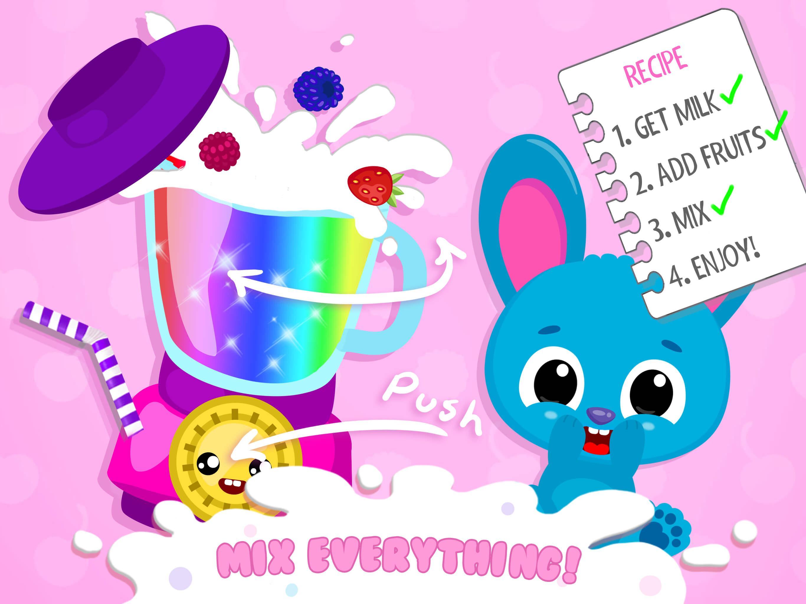 Cute & Tiny Milkshakes - Baby Fruit Smoothies ภาพหน้าจอเกม