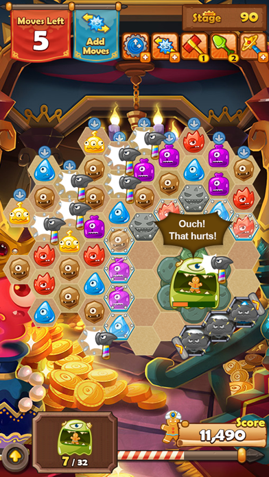 Monster Busters: Hexa Blast Game Screenshot