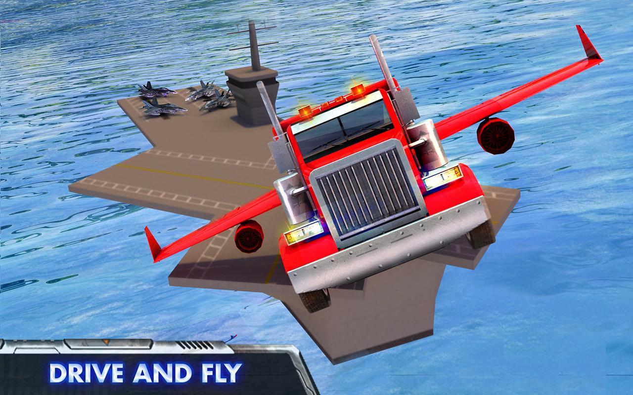 Modern Flying Truck Sim 3D Game Screenshot