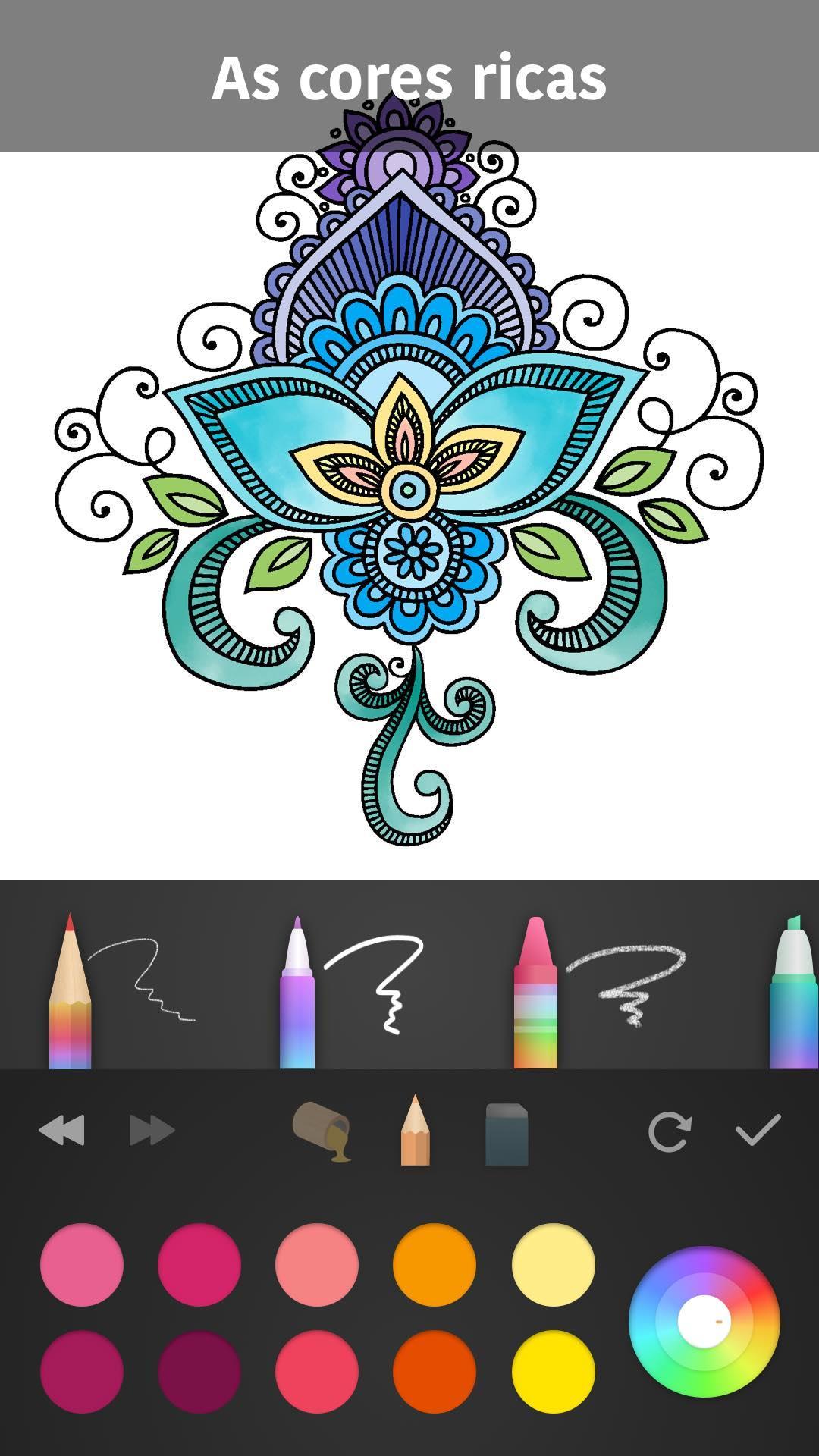 Captura de Tela do Jogo Mandala Coloring Book