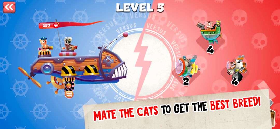 Navy Cats: Ship Battle 게임 스크린 샷