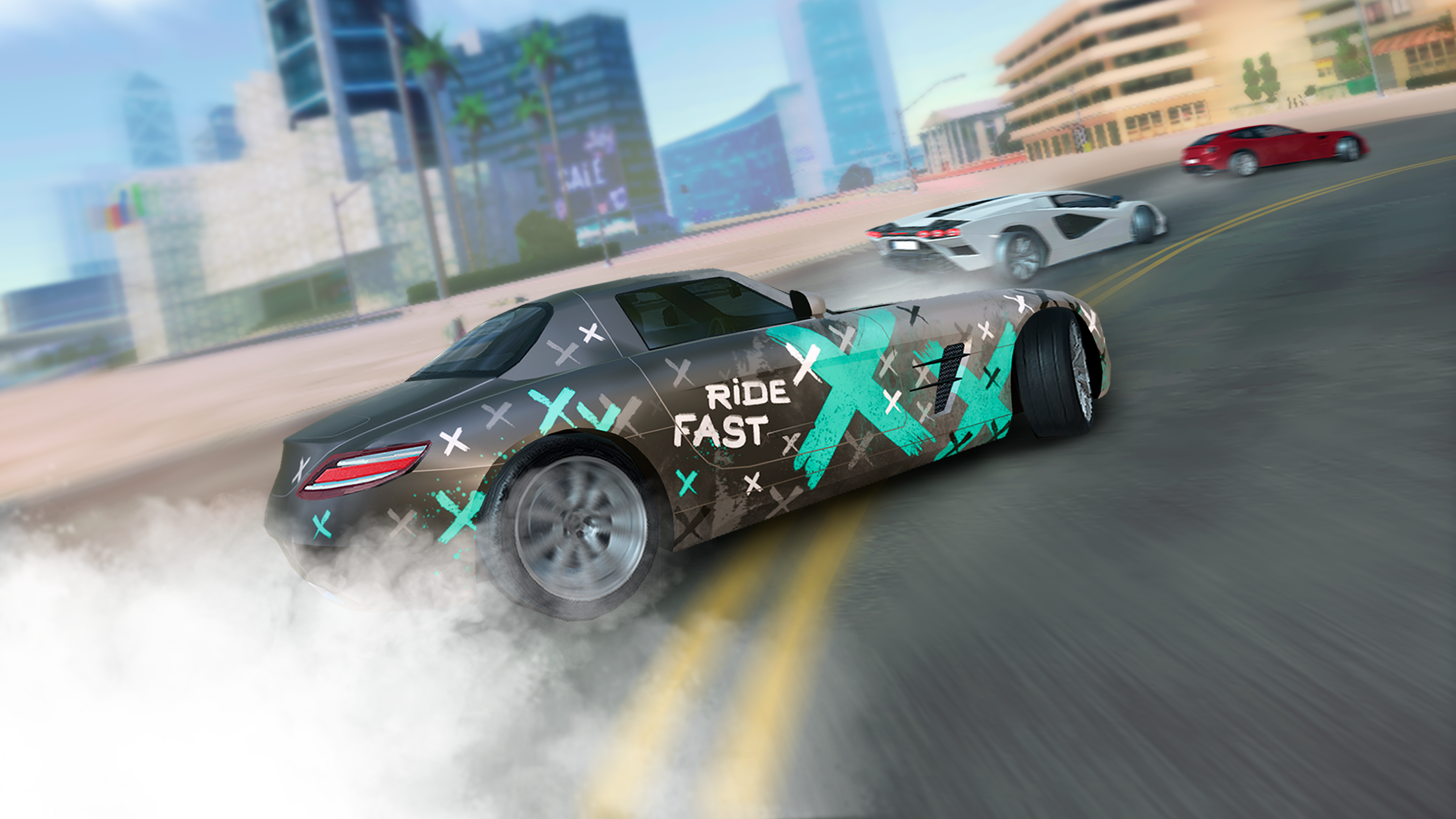 Cuplikan Layar Game NS Burnout race game