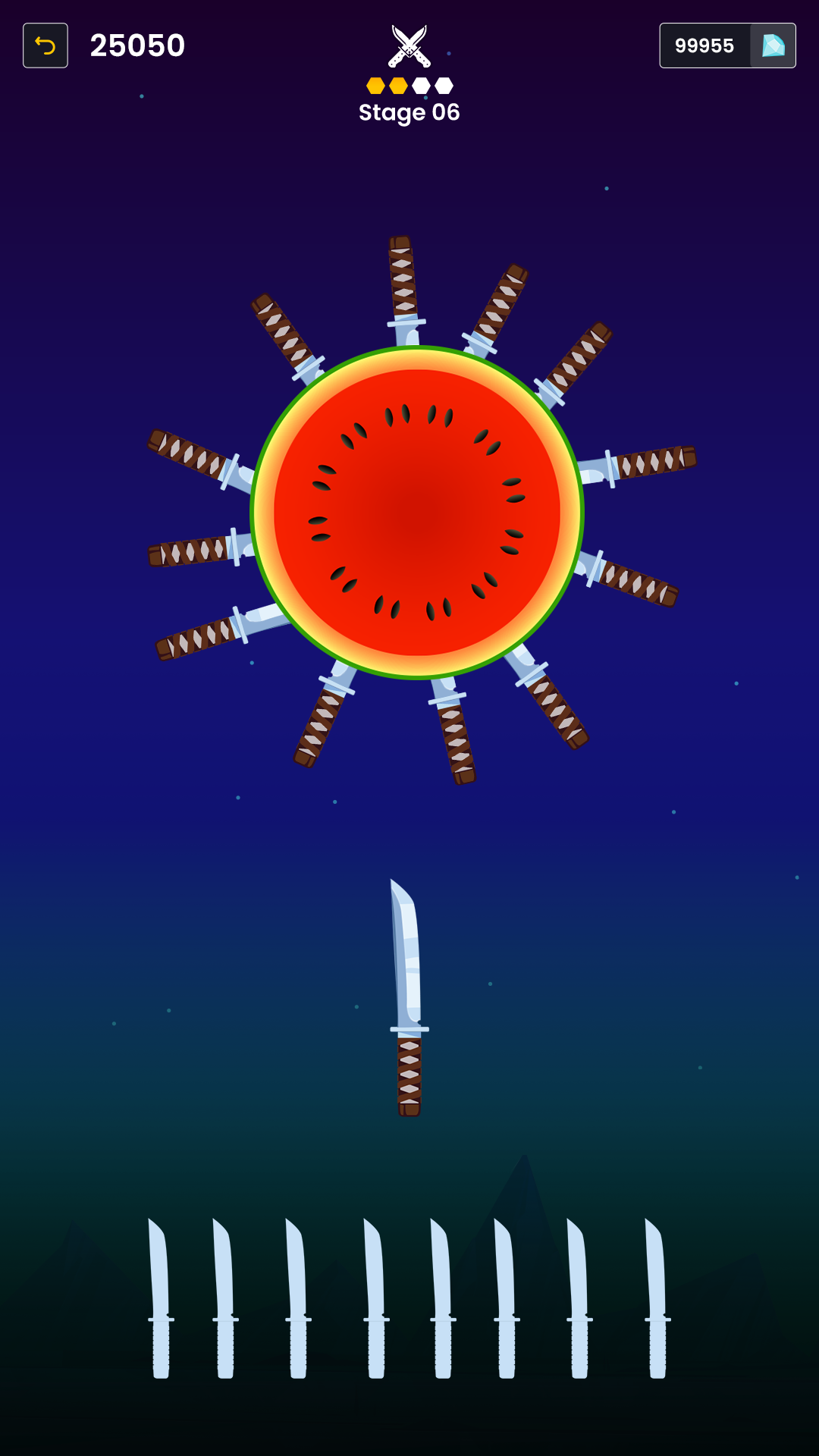 Cuplikan Layar Game Knife Aim Hit: Throwing Games