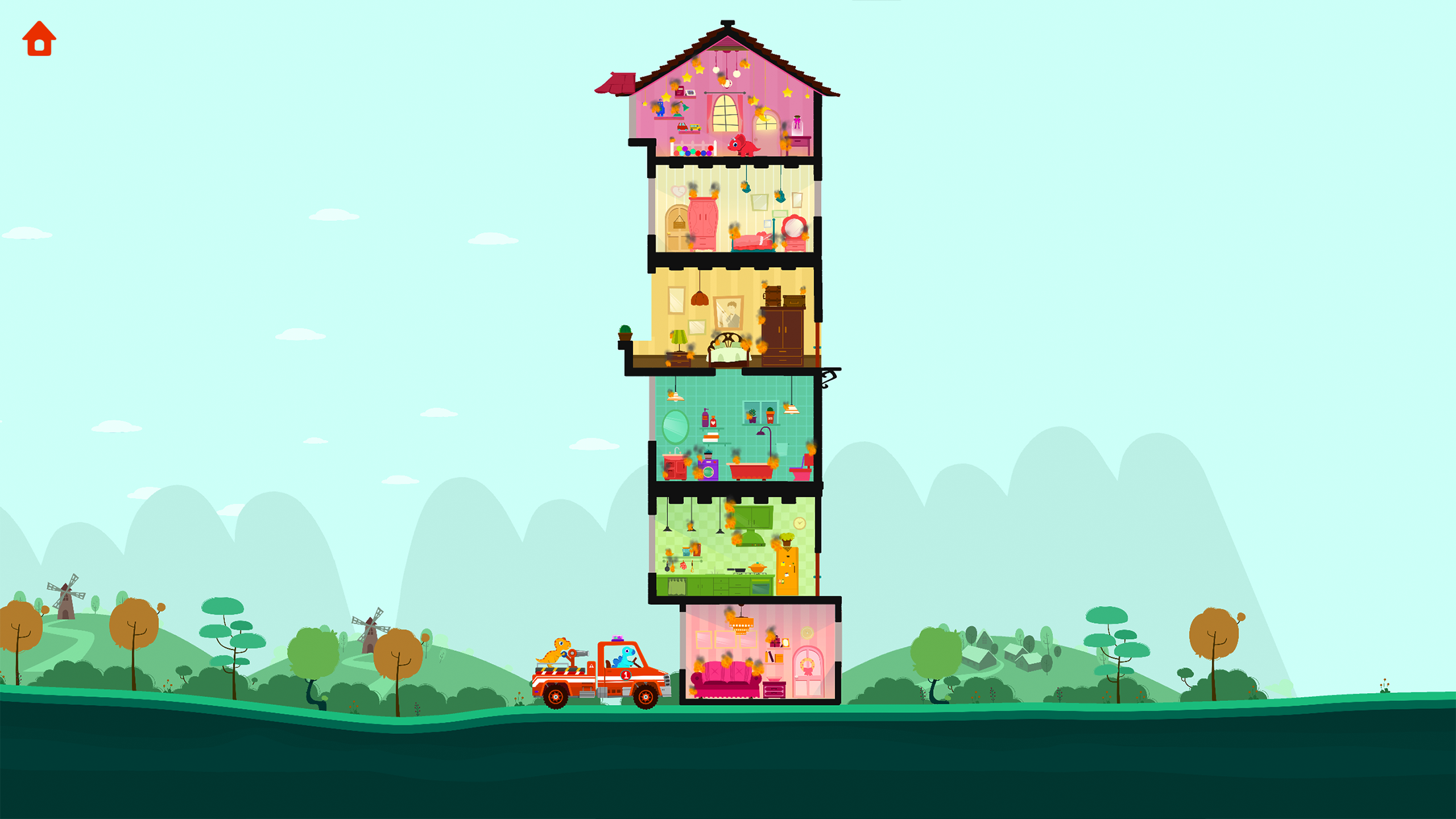 Fire Truck Rescue - for Kids screenshot game