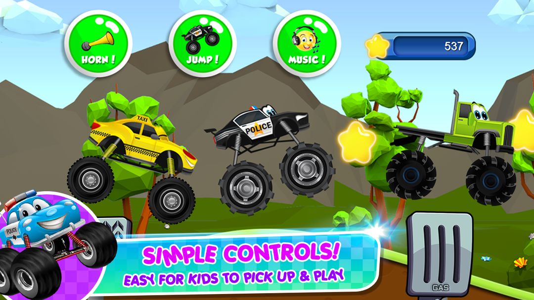 Monster Trucks Game for Kids 2 screenshot game