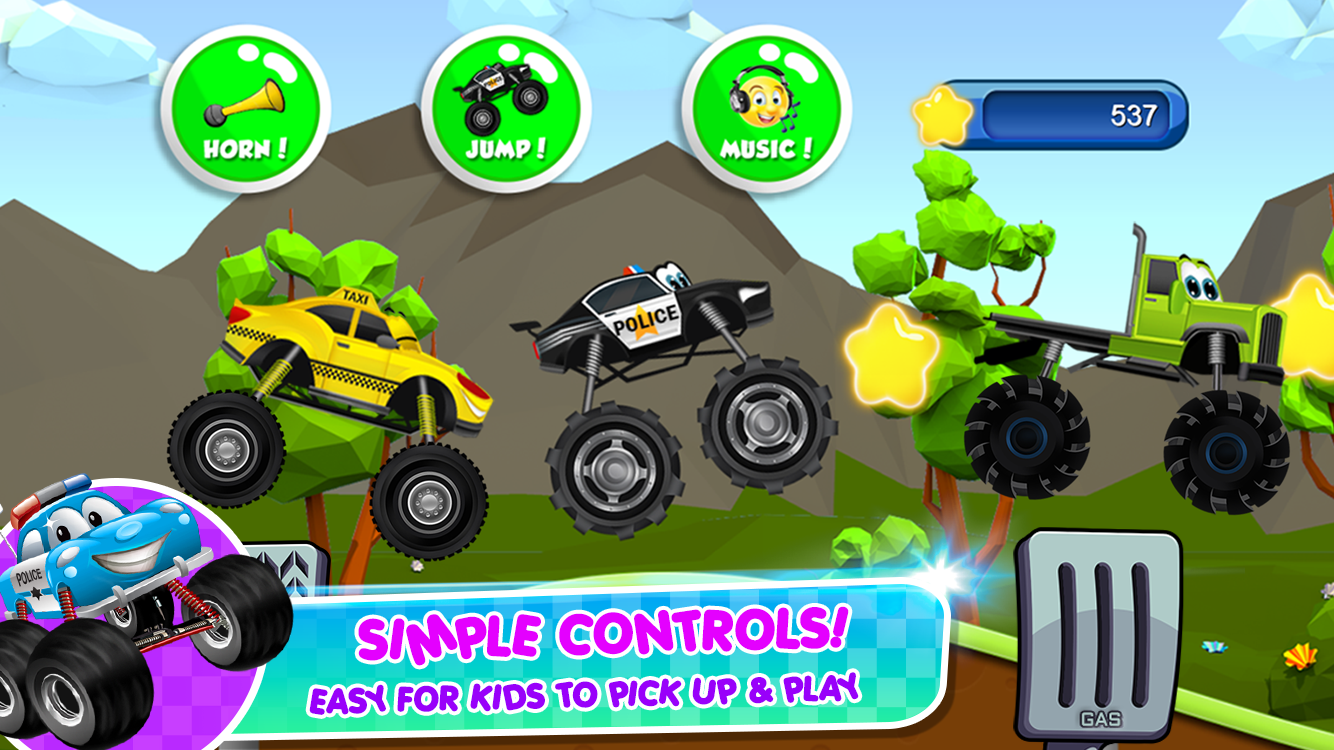 Monster Trucks Game for Kids 2 Game Screenshot